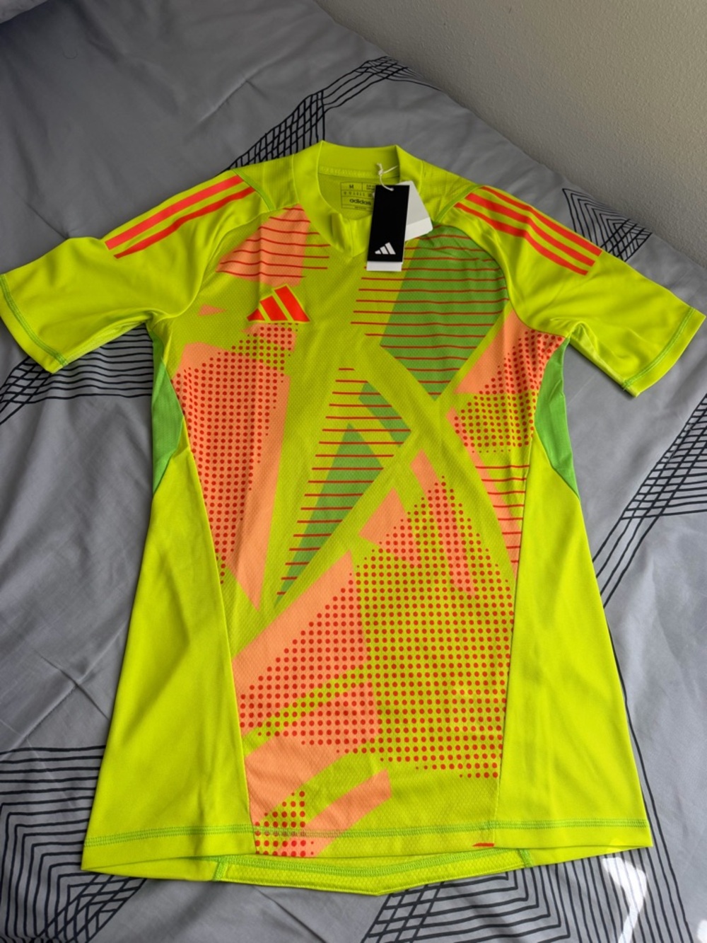 Adidas Men Tiro 24 Pro Goalkeeper Shirt Soccer Yellow GK Football Jersey